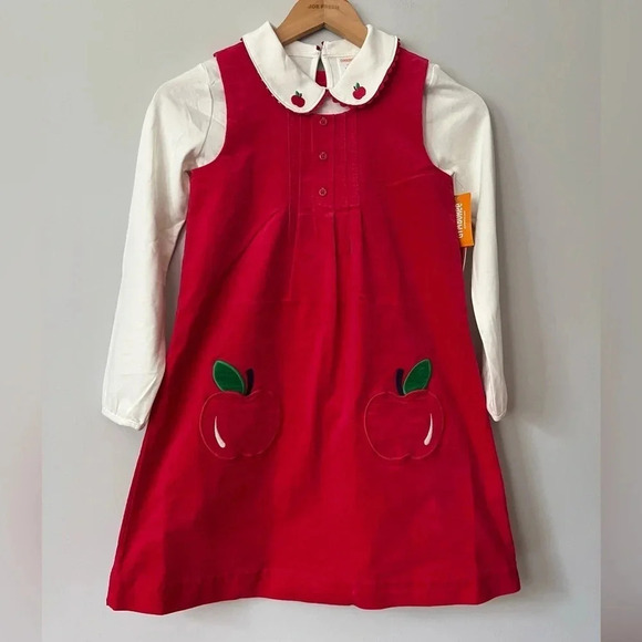 Gymboree Corduroy Apple Dress with Matching Shirt |  Size 10 - Picture 1 of 13